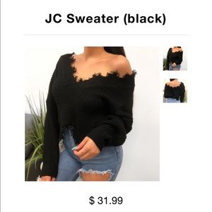 Laura’s-Boutique Off the shoulder JC sweater !